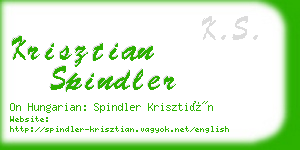 krisztian spindler business card